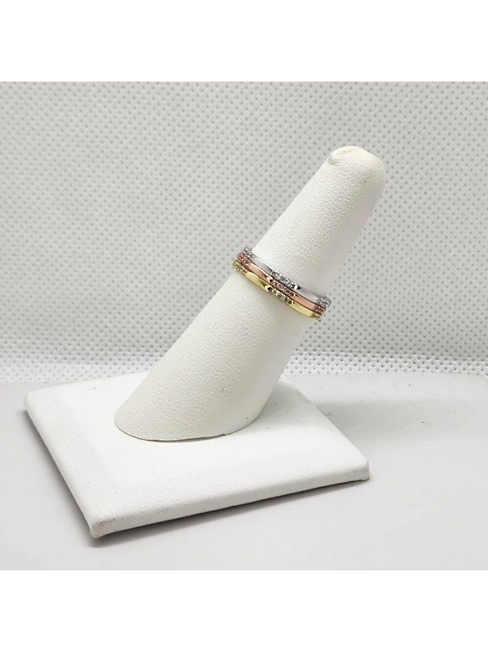 Brand New Sterling Silver 925 Tri Color Ring